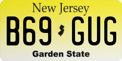 NJ license plate B69GUG