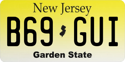 NJ license plate B69GUI