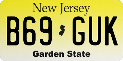 NJ license plate B69GUK
