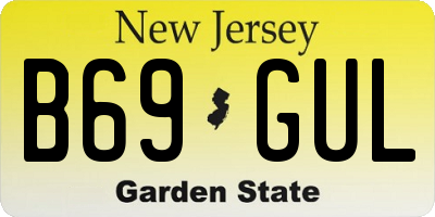 NJ license plate B69GUL