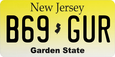 NJ license plate B69GUR