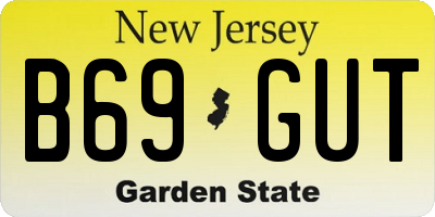 NJ license plate B69GUT