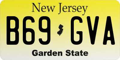 NJ license plate B69GVA