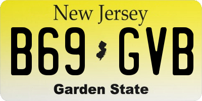 NJ license plate B69GVB