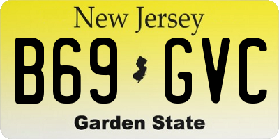 NJ license plate B69GVC