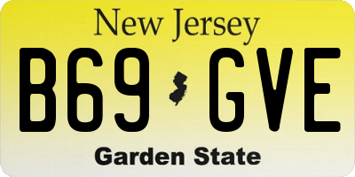 NJ license plate B69GVE