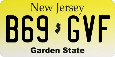 NJ license plate B69GVF