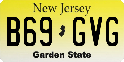 NJ license plate B69GVG