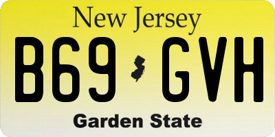 NJ license plate B69GVH