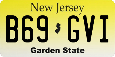 NJ license plate B69GVI