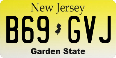 NJ license plate B69GVJ