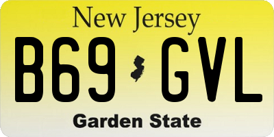 NJ license plate B69GVL