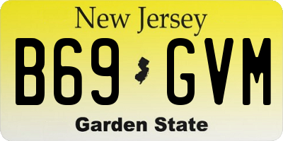 NJ license plate B69GVM