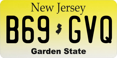 NJ license plate B69GVQ