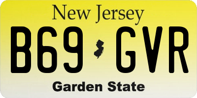 NJ license plate B69GVR