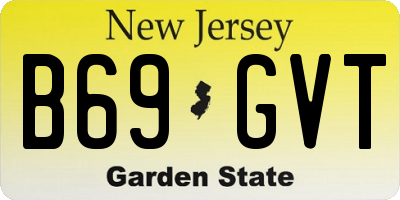NJ license plate B69GVT
