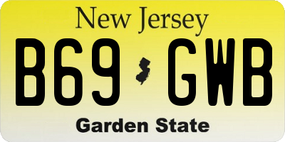 NJ license plate B69GWB