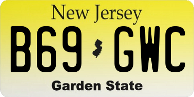 NJ license plate B69GWC