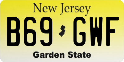 NJ license plate B69GWF