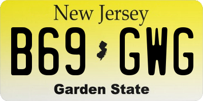 NJ license plate B69GWG
