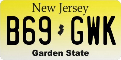NJ license plate B69GWK