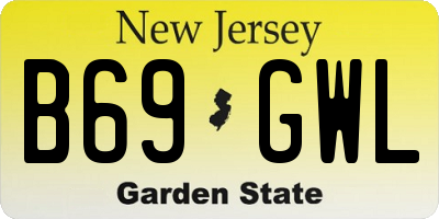 NJ license plate B69GWL