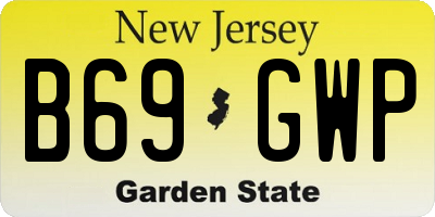 NJ license plate B69GWP
