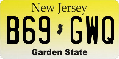 NJ license plate B69GWQ