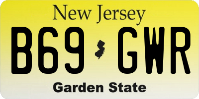 NJ license plate B69GWR