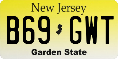 NJ license plate B69GWT