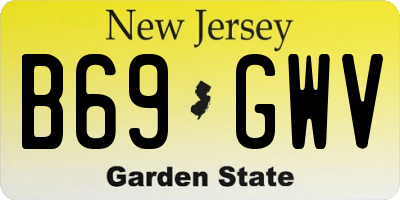 NJ license plate B69GWV