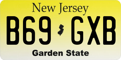 NJ license plate B69GXB
