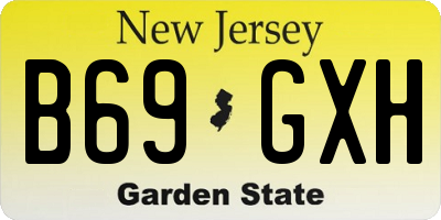NJ license plate B69GXH
