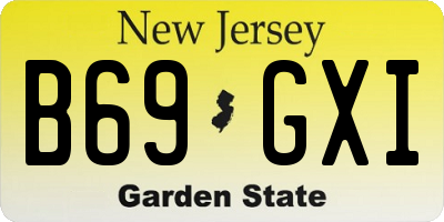 NJ license plate B69GXI