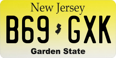 NJ license plate B69GXK