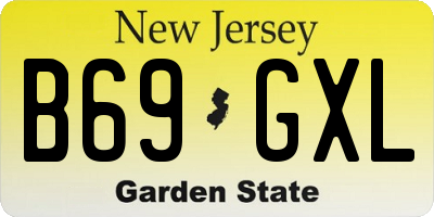 NJ license plate B69GXL