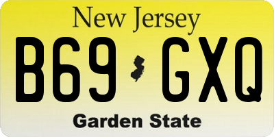 NJ license plate B69GXQ