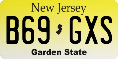 NJ license plate B69GXS