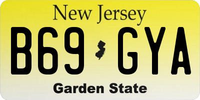 NJ license plate B69GYA