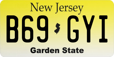 NJ license plate B69GYI