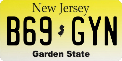 NJ license plate B69GYN