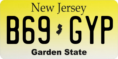 NJ license plate B69GYP