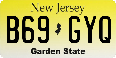 NJ license plate B69GYQ