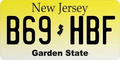 NJ license plate B69HBF