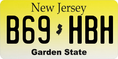 NJ license plate B69HBH