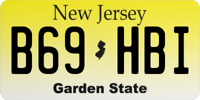 NJ license plate B69HBI