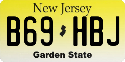 NJ license plate B69HBJ