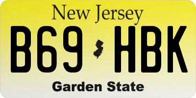 NJ license plate B69HBK