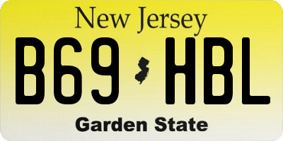 NJ license plate B69HBL