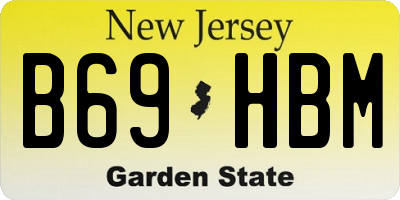 NJ license plate B69HBM
